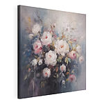 Canvas Schilderijen Schilderij van bloemen in een vaas
