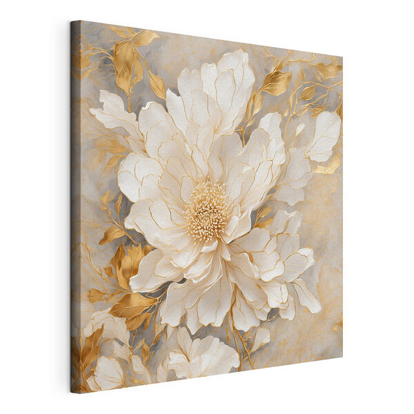 Delicate bloemen in zachte tinten Canvas Schilderijen Delicate bloemen in zachte tinten