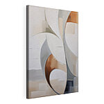 Canvas Schilderijen Witte en bruine kunst