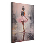 Canvas Schilderijen Schilderij van een vrouw in een roze tutu