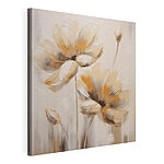 Canvas Schilderijen Schilderij van bloemen op een witte achtergrond
