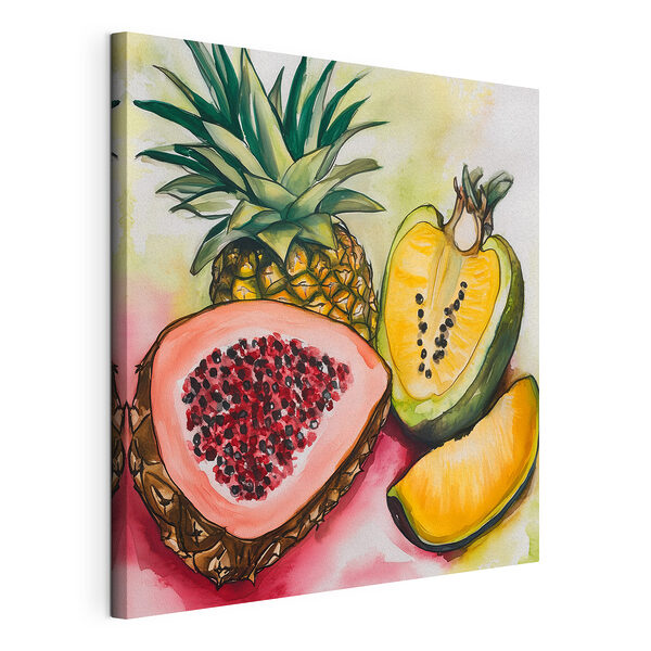 Canvas Schilderijen Aquarel van fruit