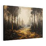 Canvas Schilderijen Schilderij van een bos met bomen