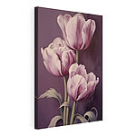 Canvas Schilderijen Schilderij van roze tulpen