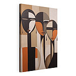 Canvas Schilderijen Drie gezichten in abstracte harmonie