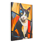 Canvas Schilderijen Kat met gele ogen