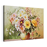 Canvas Schilderijen Schilderij van bloemen in een vaas