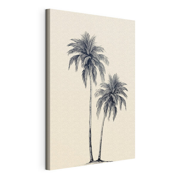 Canvas Schilderijen Groep palmbomen