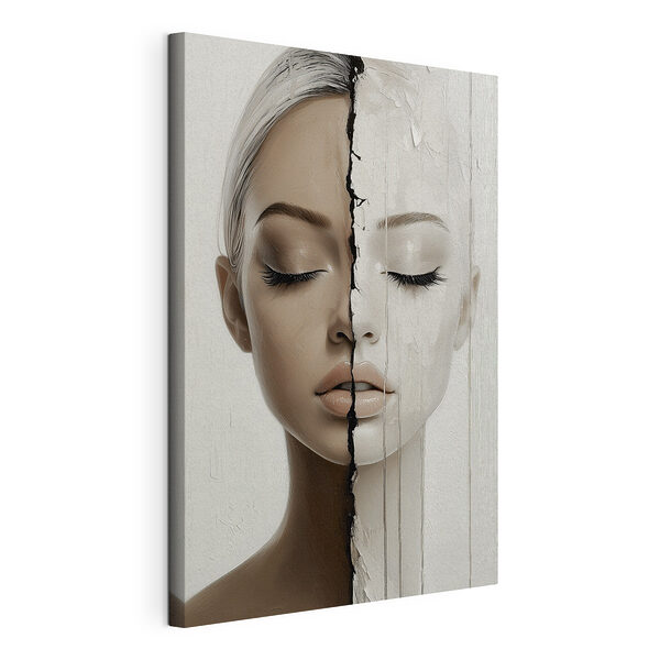 Canvas Schilderijen Dualiteit van schoonheid en transformatie