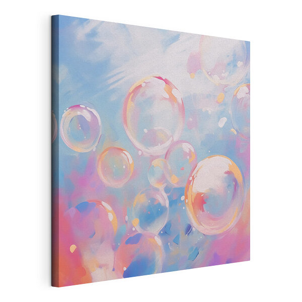 Canvas Schilderijen Groep bellen in de lucht