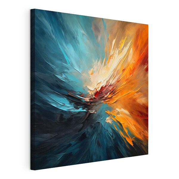 Canvas Schilderijen Kleurrijk schilderij van een werveling