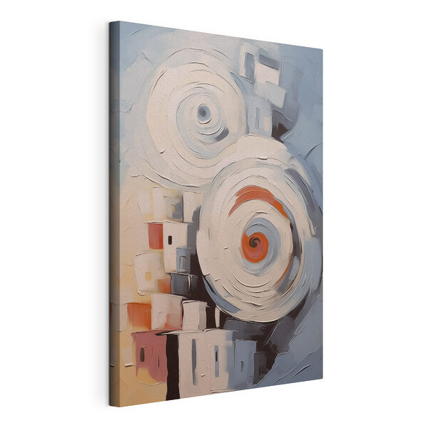 Schilderen van een spiraalvormig patroon Canvas Schilderijen Schilderen van een spiraalvormig patroon