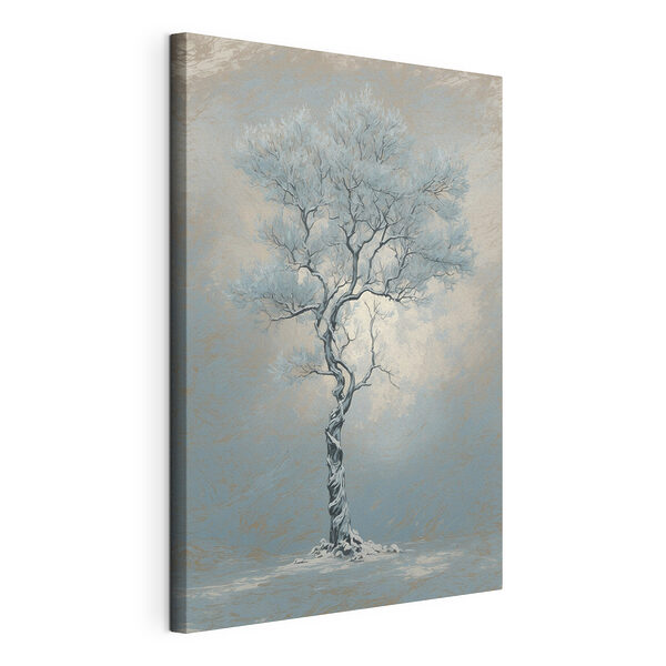 Boom met sneeuw erop Canvas Schilderijen Boom met sneeuw erop