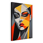 Canvas Schilderijen Schilderij van een vrouw’s gezicht