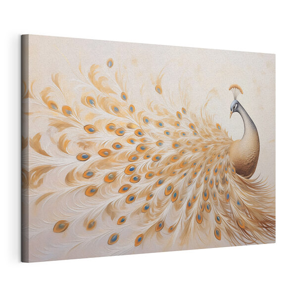 Schilderij van een pauw Canvas Schilderijen Schilderij van een pauw