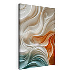 Canvas Schilderijen Wit en oranje golvend oppervlak