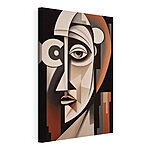 Canvas Schilderijen Schilderij van een gezicht