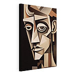 Canvas Schilderijen Schilderij van het gezicht van een man
