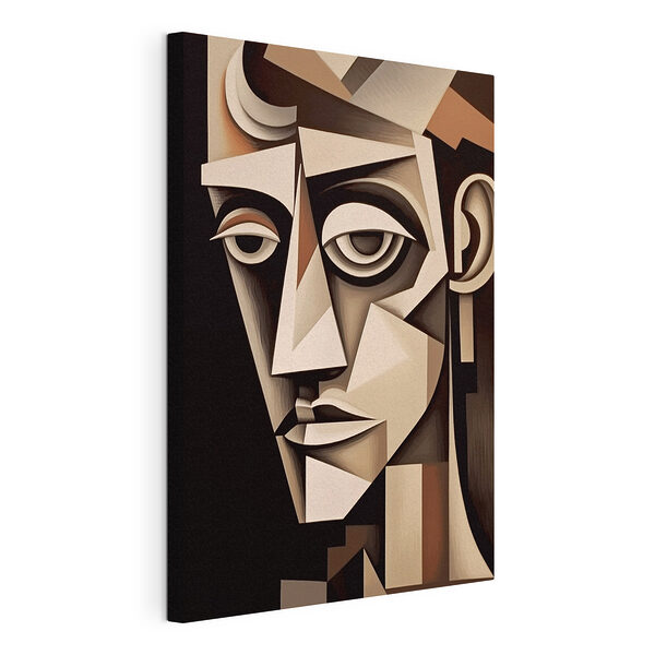 Schilderij van het gezicht van een man Canvas Schilderijen Schilderij van het gezicht van een man