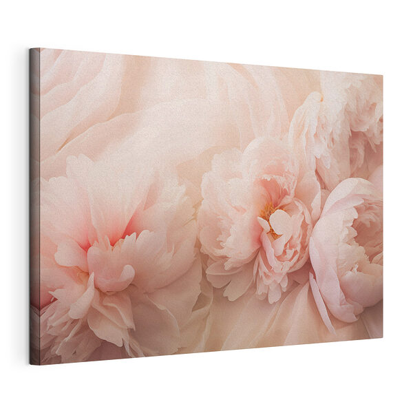 Groep roze bloemen Canvas Schilderijen Groep roze bloemen