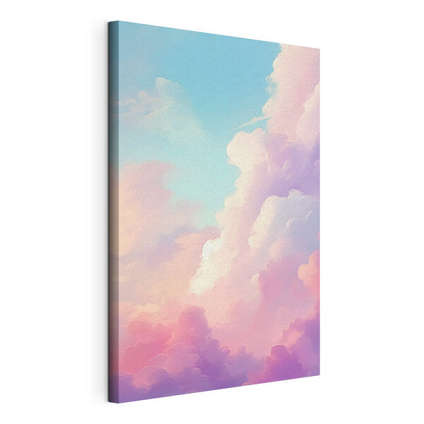 Canvas Schilderijen Blauwe lucht met wolken