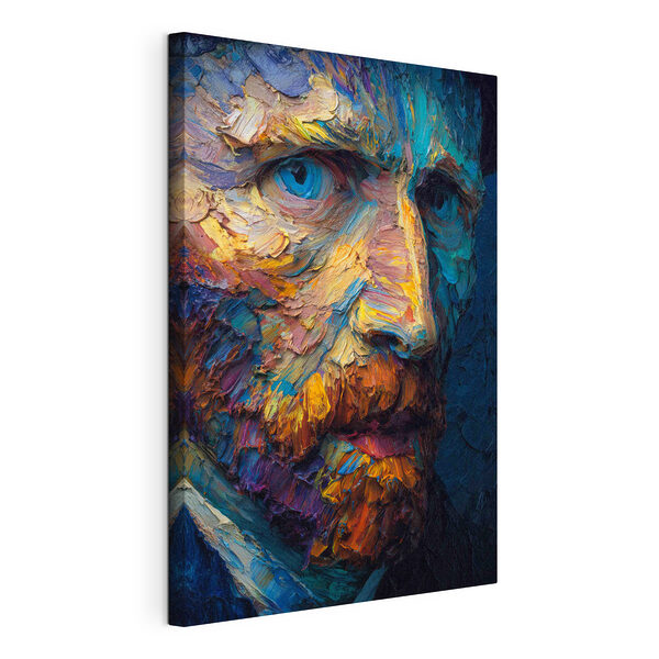 Schilderij van het gezicht van een man Canvas Schilderijen Schilderij van het gezicht van een man