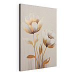 Canvas Schilderijen Schilderij van bloemen op een witte ondergrond