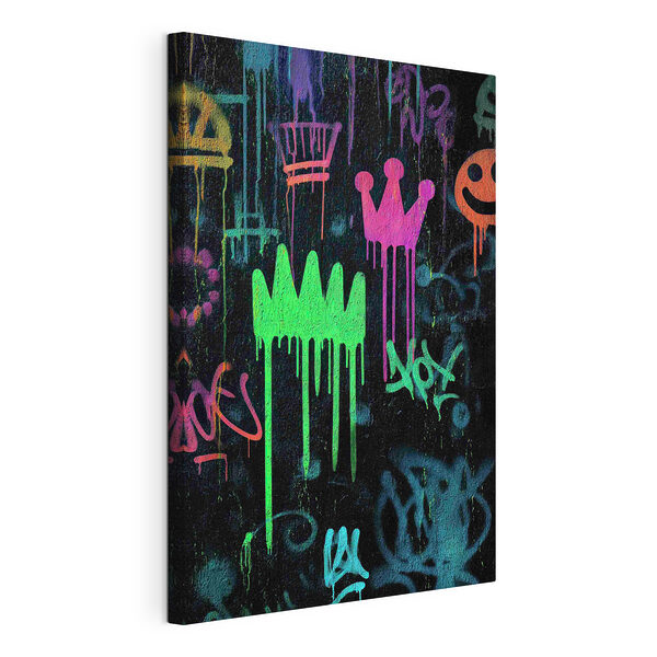 Canvas Schilderijen Graffiti op een muur
