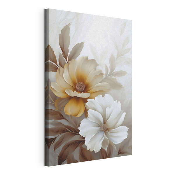 Delicate bloemen in zachte kleuren Canvas Schilderijen Delicate bloemen in zachte kleuren