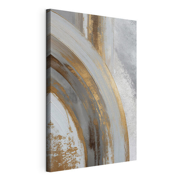 Canvas Schilderijen Abstracte lijnen in een zacht kleurenpalet
