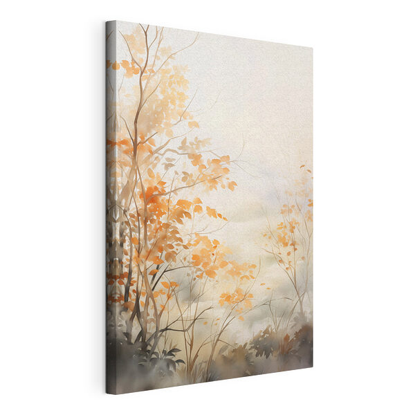 Schilderij van bomen met oranje bladeren Canvas Schilderijen Schilderij van bomen met oranje bladeren