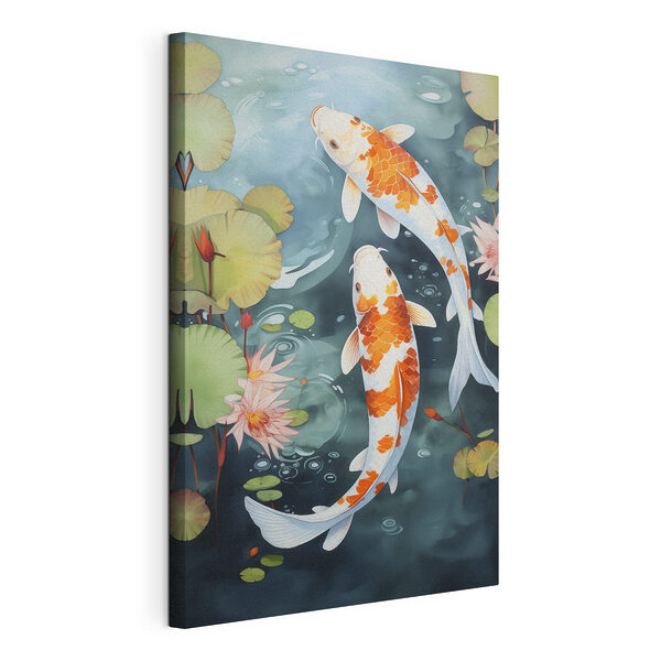 Twee vissen die in het water zwemmen Canvas Schilderijen Twee vissen die in het water zwemmen