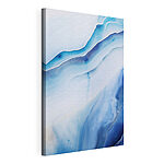 Canvas Schilderijen Golvende golven van blauw en wit