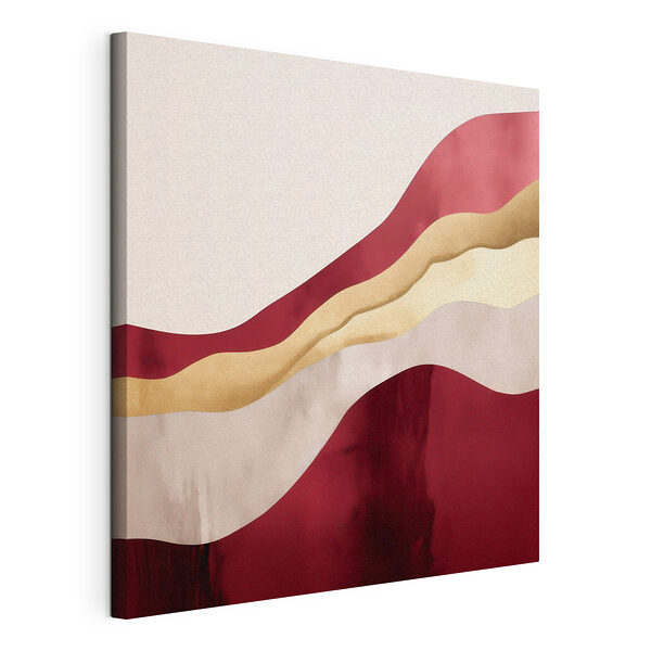 Rood-wit golvend patroon Canvas Schilderijen Rood-wit golvend patroon