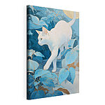 Canvas Schilderijen Kat die over een rots loopt