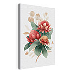 Canvas Schilderijen Prachtige bloemen in zachte pasteltinten