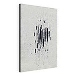 Canvas Schilderijen Zwarte verf op een wit oppervlak
