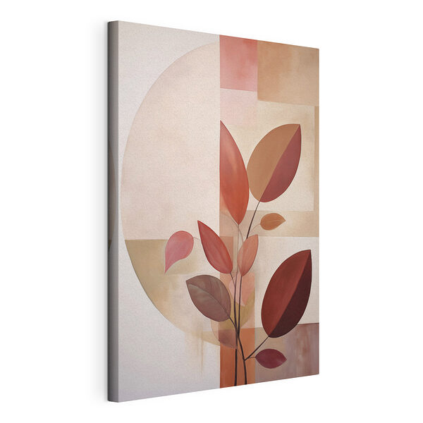 Canvas Schilderijen Schilderij van een plant met bladeren