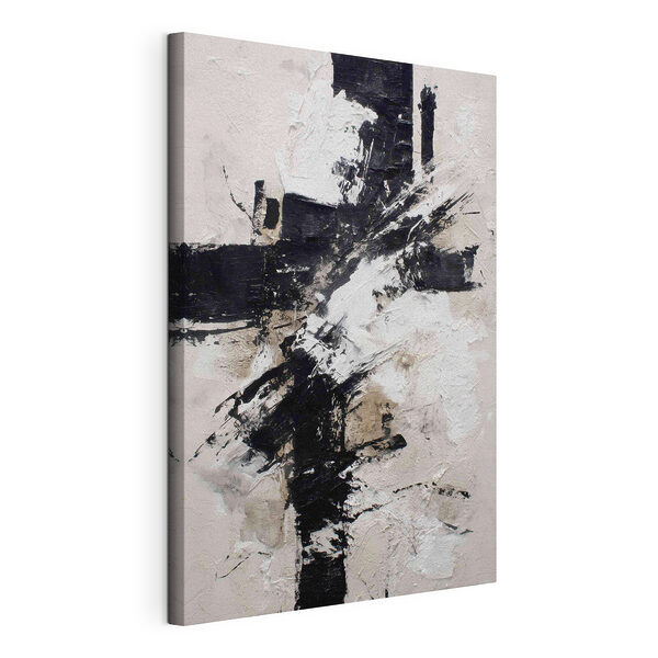 Canvas Schilderijen Zwart-wit schilderij