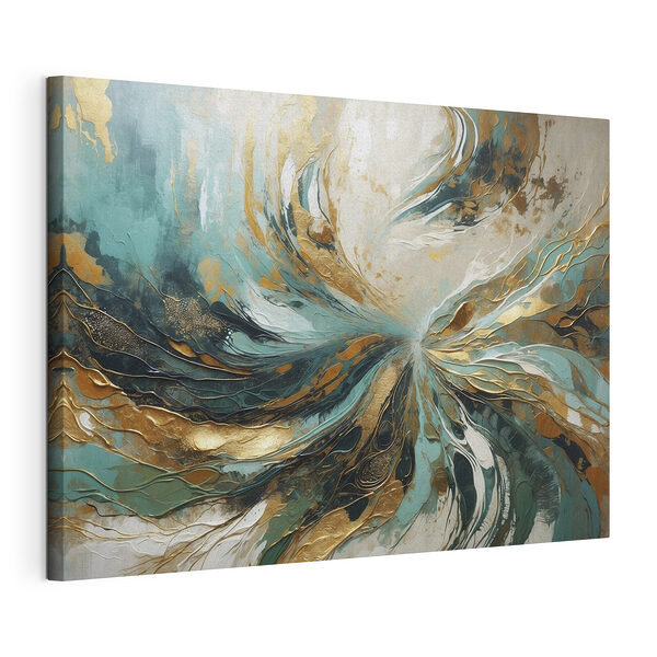 Wervelende kleuren in een harmonieuze beweging Canvas Schilderijen Wervelende kleuren in een harmonieuze beweging