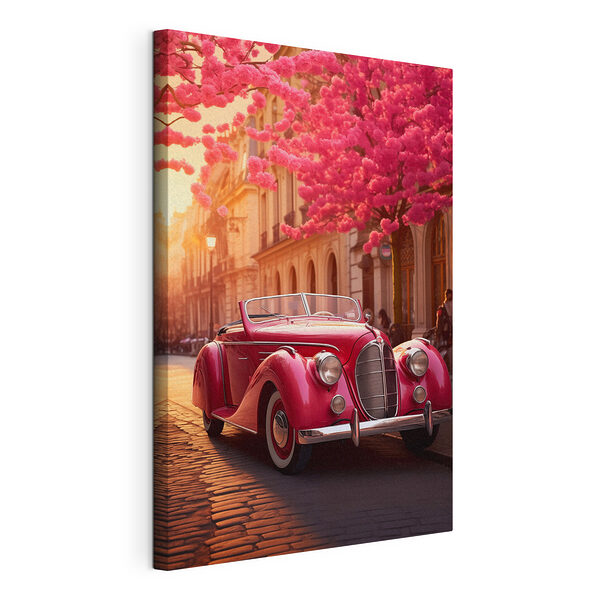 Auto op straat Canvas Schilderijen Auto op straat