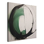 Canvas Schilderijen Zwarte en groene cirkel