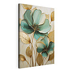 Canvas Schilderijen Elegante bloemen in zachte tinten