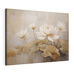 Canvas Schilderijen Schilderij van bloemen en bladeren