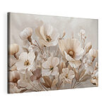 Canvas Schilderijen Groep witte bloemen