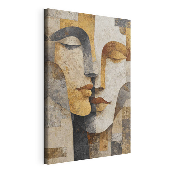 Canvas Schilderijen Schilderij van twee gezichten