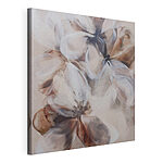 Canvas Schilderijen Schilderij van bloemen op een witte ondergrond