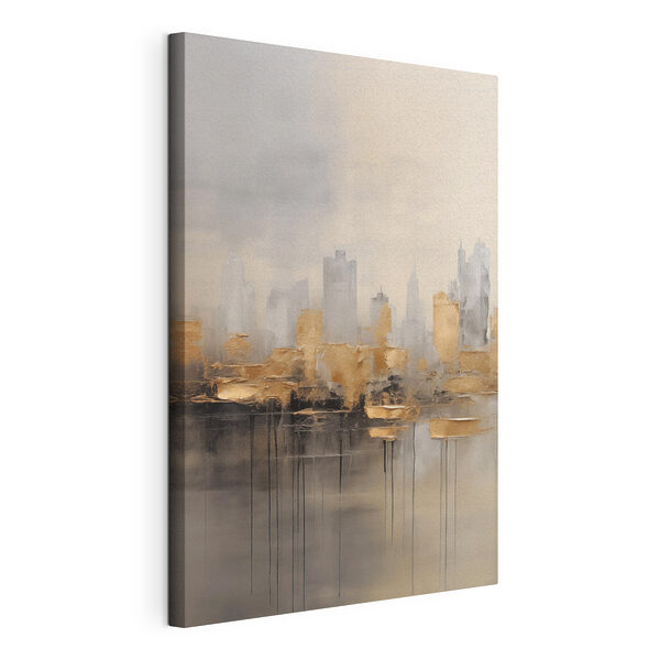 Schilderij van een stad Canvas Schilderijen Schilderij van een stad