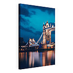 Canvas Schilderijen Brug met verlichting ’s nachts