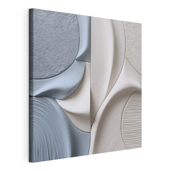 Canvas Schilderijen Een fascinerende compositie van texturen in rustige tinten
